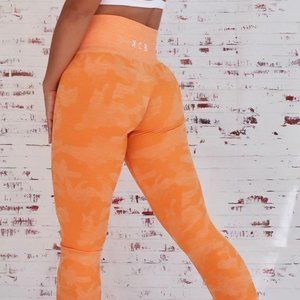 KCB Camoflauge Pattern Seamless Leggings - Orange